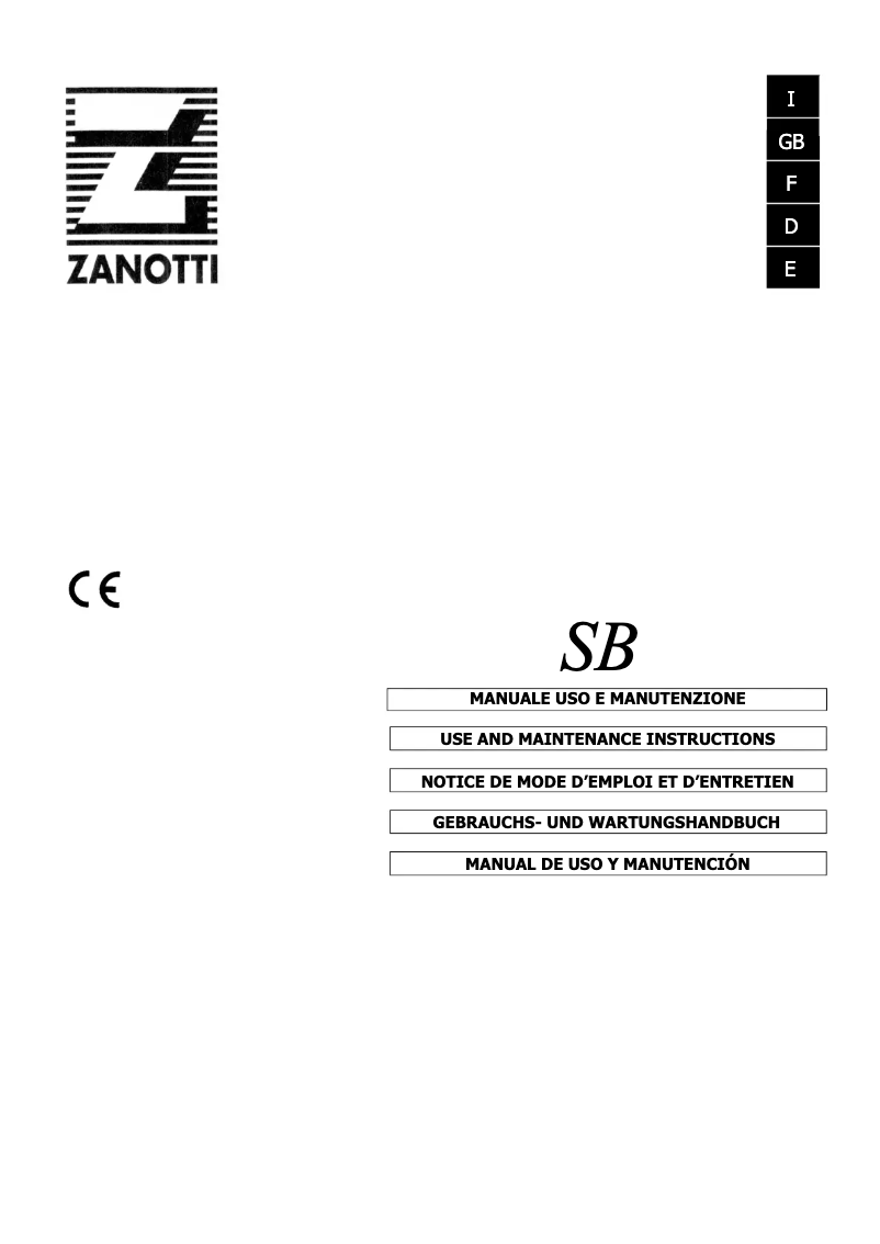 Page 1 de la notice Manuel utilisateur Daikin Zanotti Monoblock BSB0870Y1AA