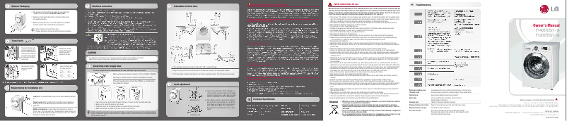 Page 1 de la notice Manuel utilisateur LG F1203TDS6