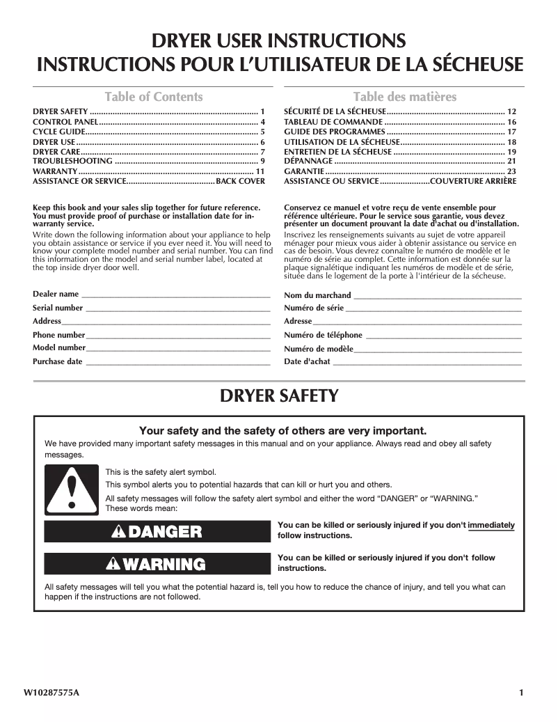 Image de la première page du manuel de l'appareil EED4100WQ