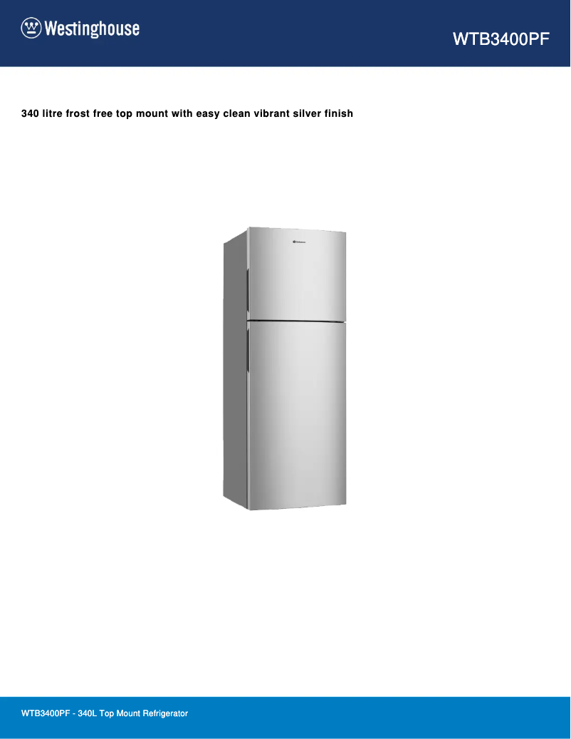 Image de la première page du manuel de l'appareil WTB3400PF