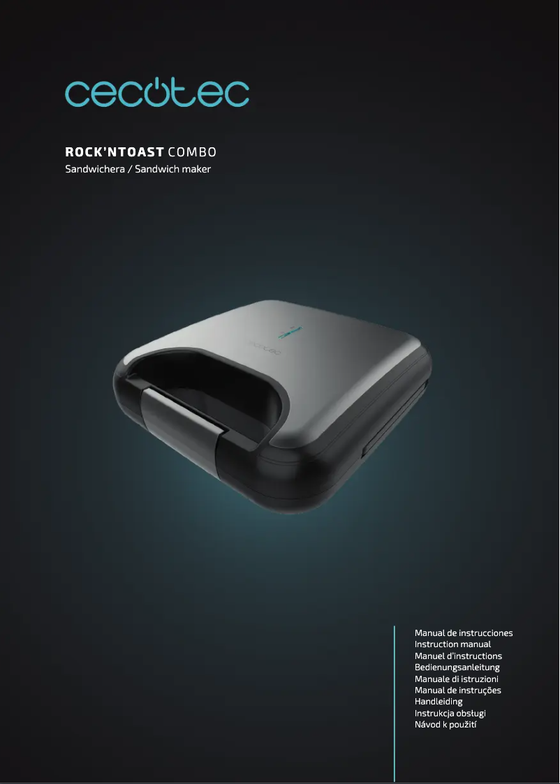 Page 1 de la notice Manuel utilisateur Cecotec Rock’nToast Combo