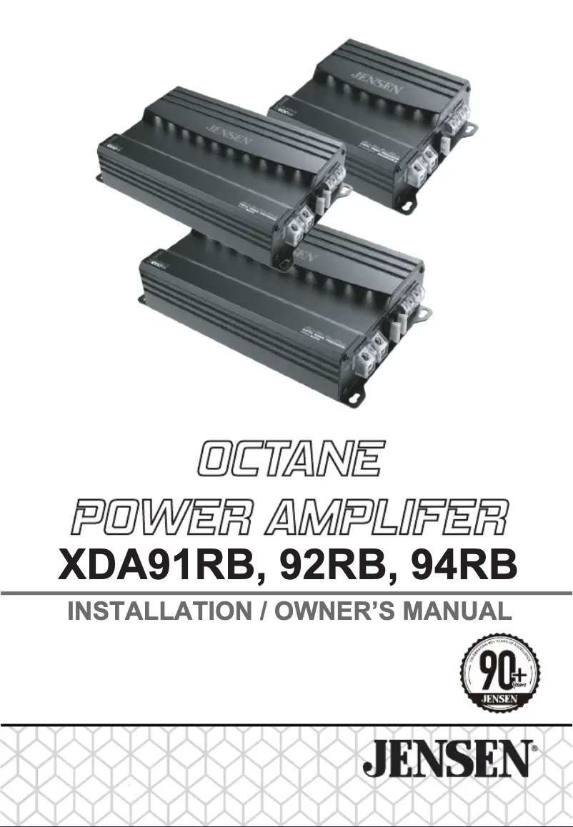 Page 1 de la notice Manuel utilisateur Jensen XDA91RB