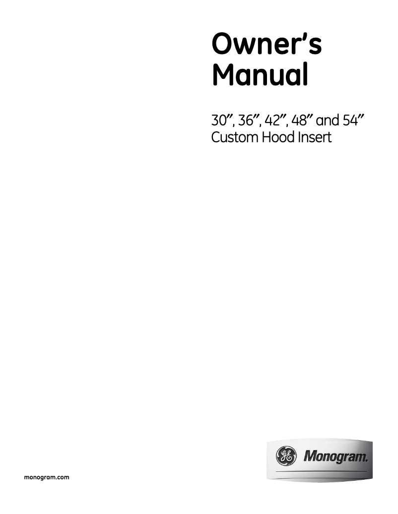 Page n°1 - Manuel utilisateur Monogram ZVC36LSS