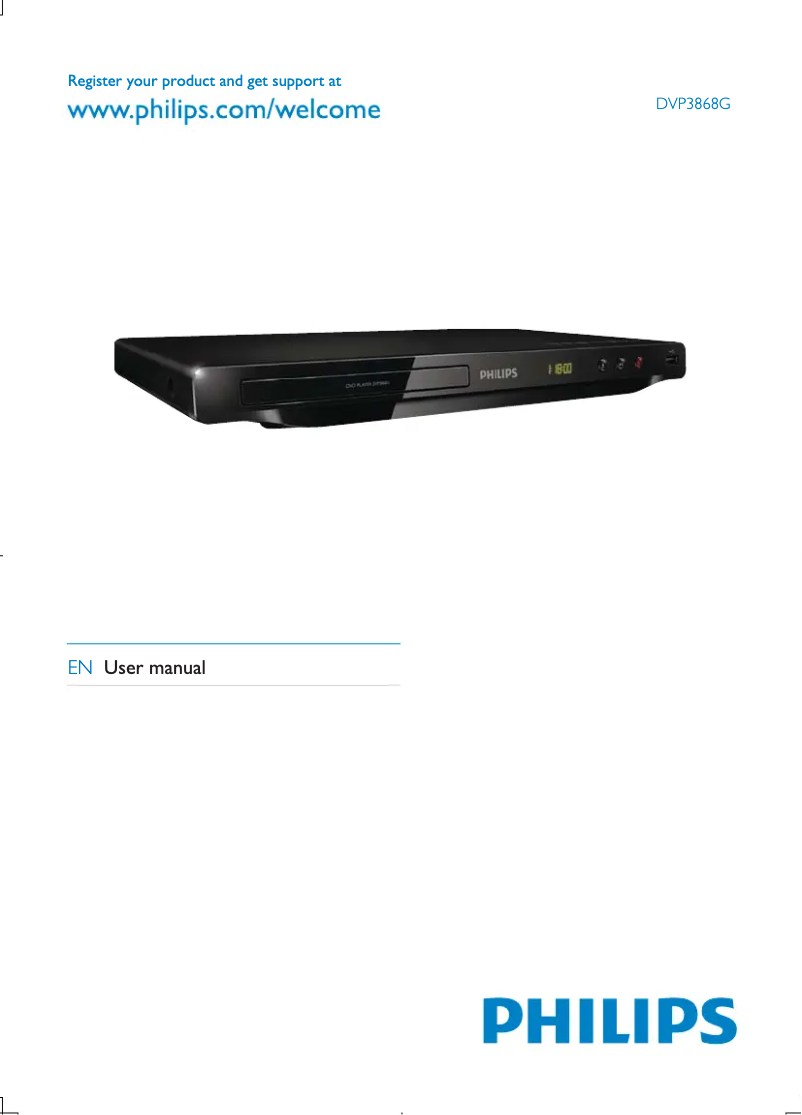 Page 1 de la notice Manuel utilisateur Philips DVP3868GX