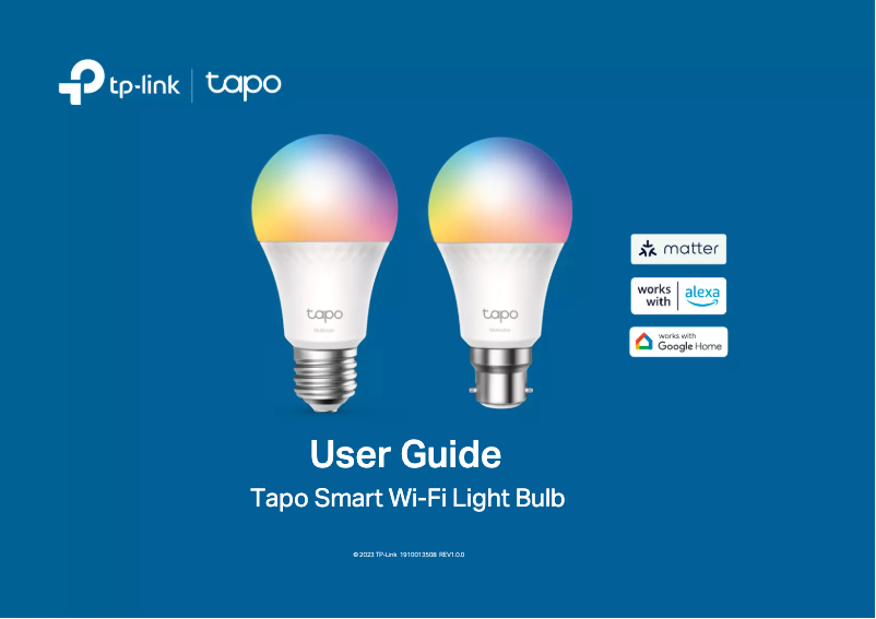 Page 1 de la notice Manuel utilisateur TP-Link Tapo L535E