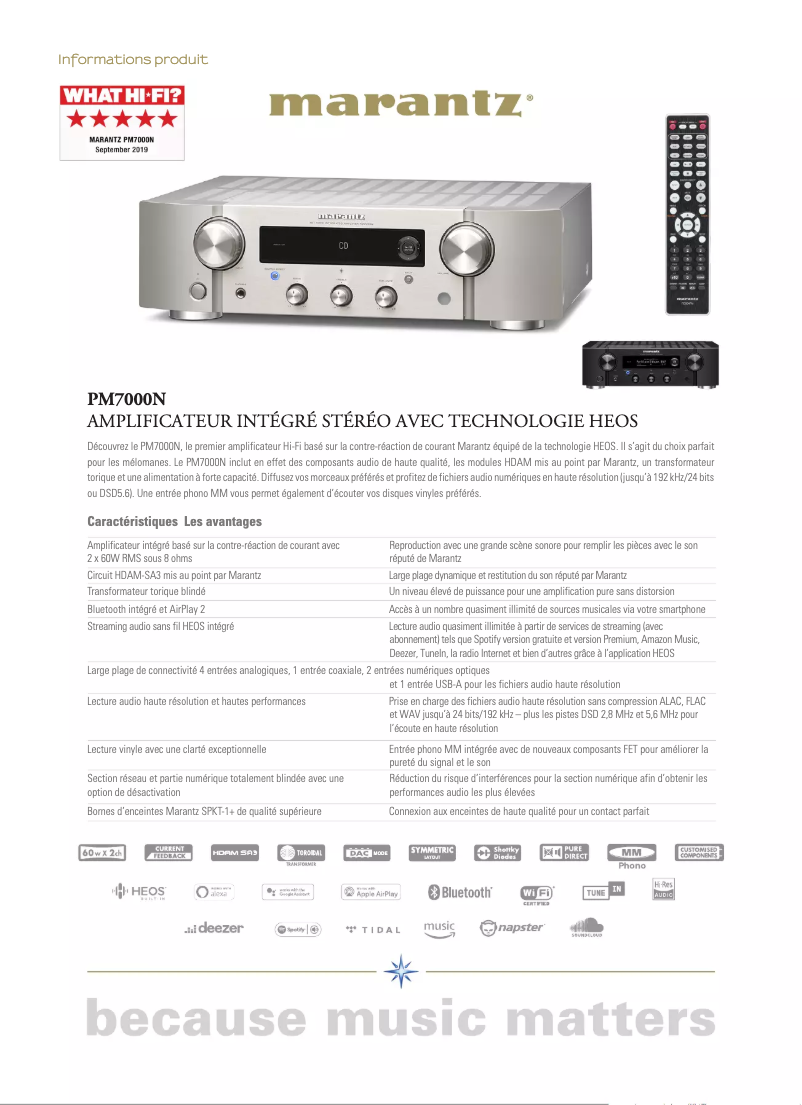 Image de la première page du manuel de l'appareil PM7000N
