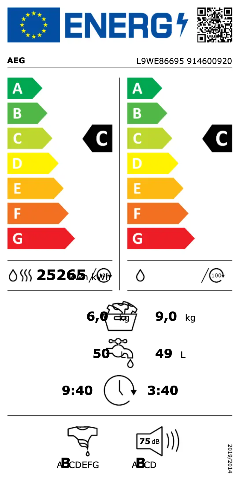 Página 1 del manual Manual de usuario AEG L9WE86695