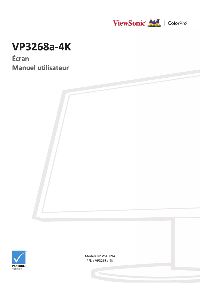 Image de la première page du manuel de l'appareil VP3268a-4K