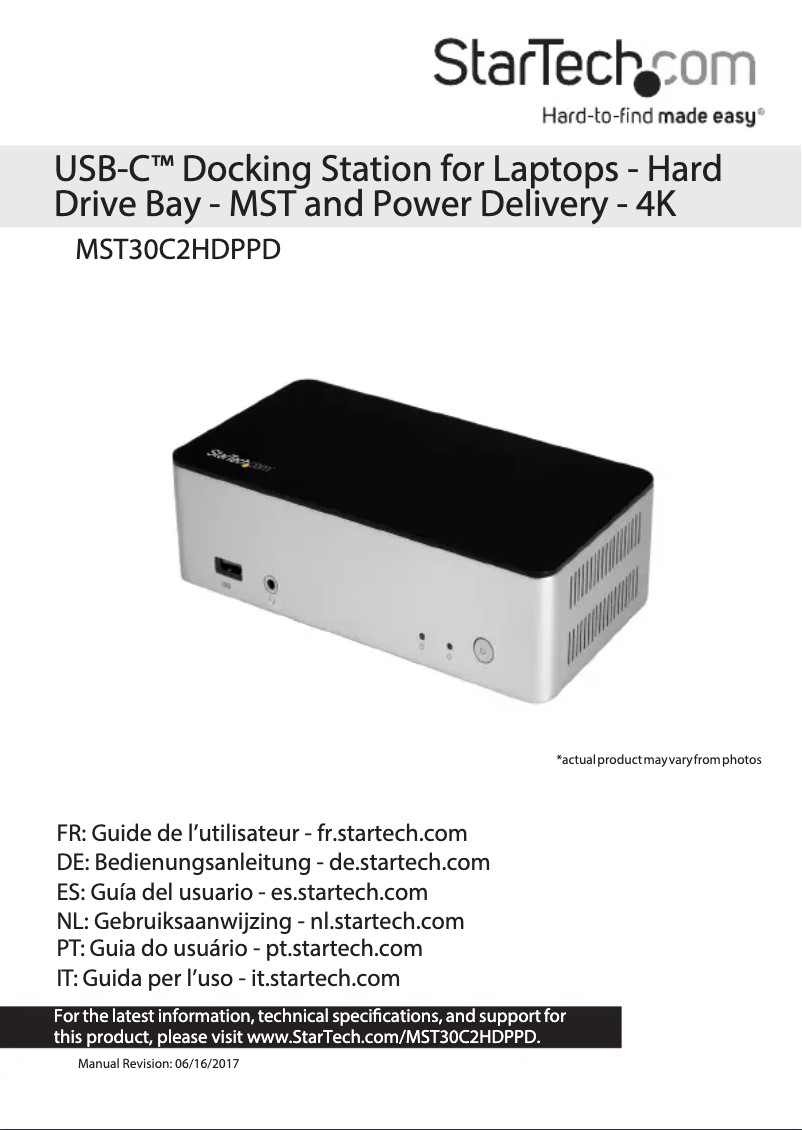 Image de la première page du manuel de l'appareil MST30C2HDPPD