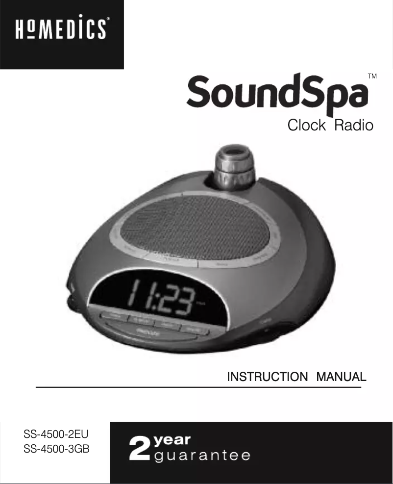 Page 1 de la notice Manuel utilisateur Homedics SS-4500-3