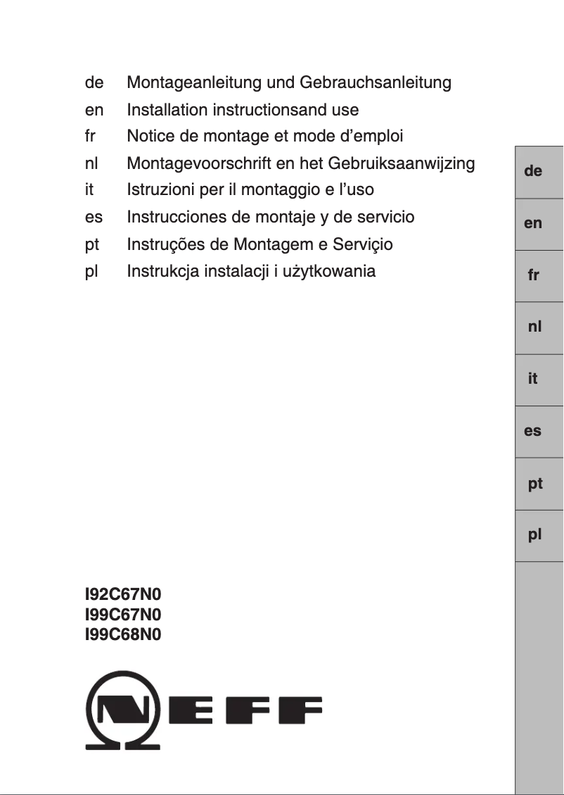 Page n°1 - Mode d'emploi Neff I92C67N0