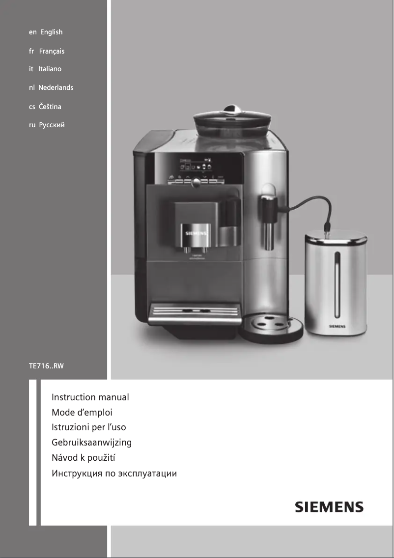 Page 1 de la notice Mode d'emploi Siemens TE716219RW