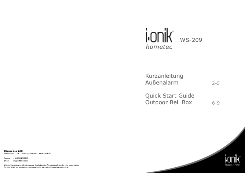 Page 1 de la notice Manuel utilisateur i-onik WS-209