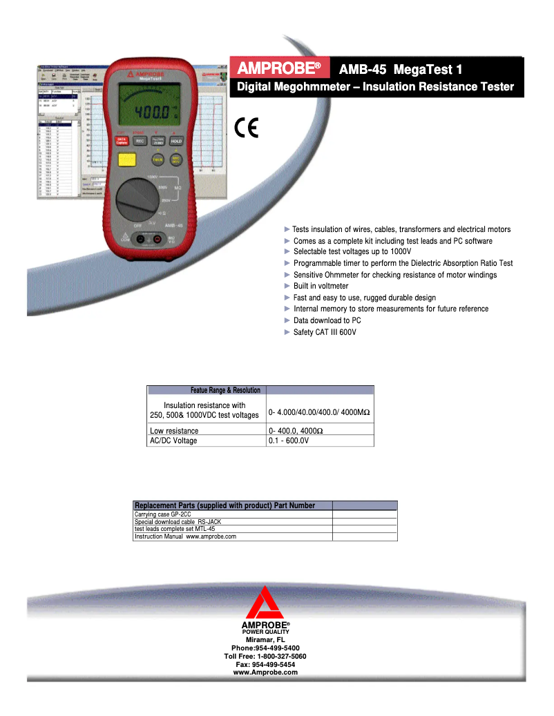 Image de la première page du manuel de l'appareil AMB-45