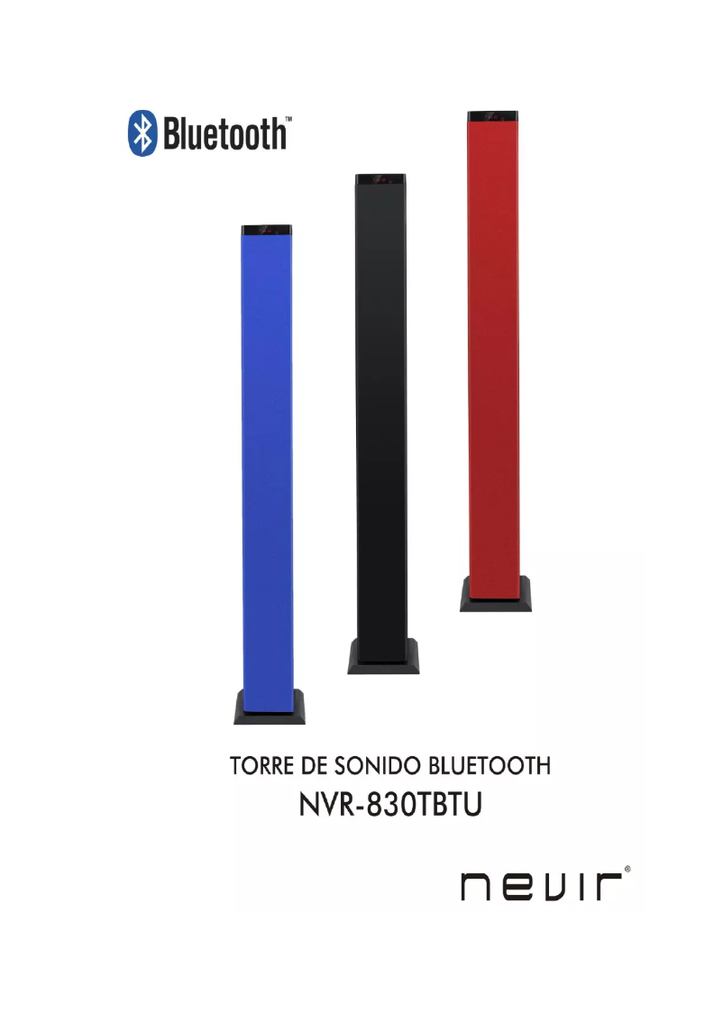 Page n°1 - Manuel utilisateur Nevir NVR-830TBTU