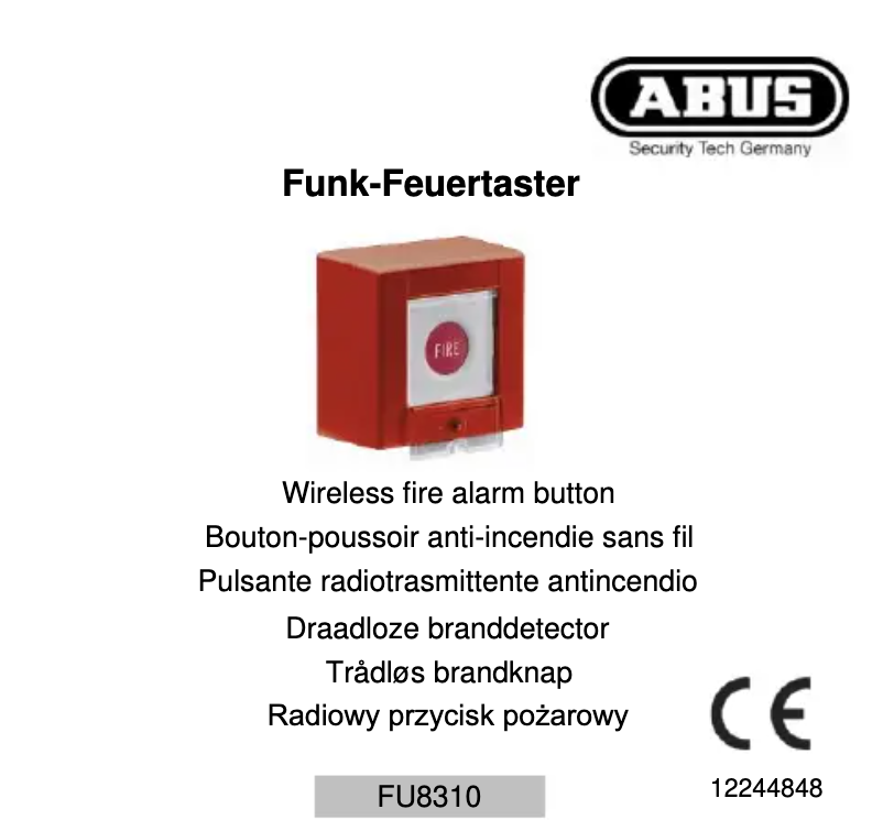 Page n°1 - Manuel utilisateur Abus FU8310