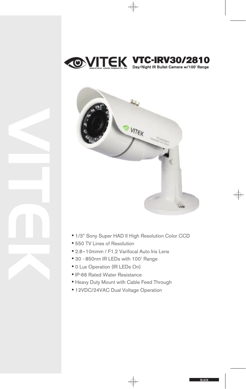 Image de la première page du manuel de l'appareil VTC-IRV30/2810