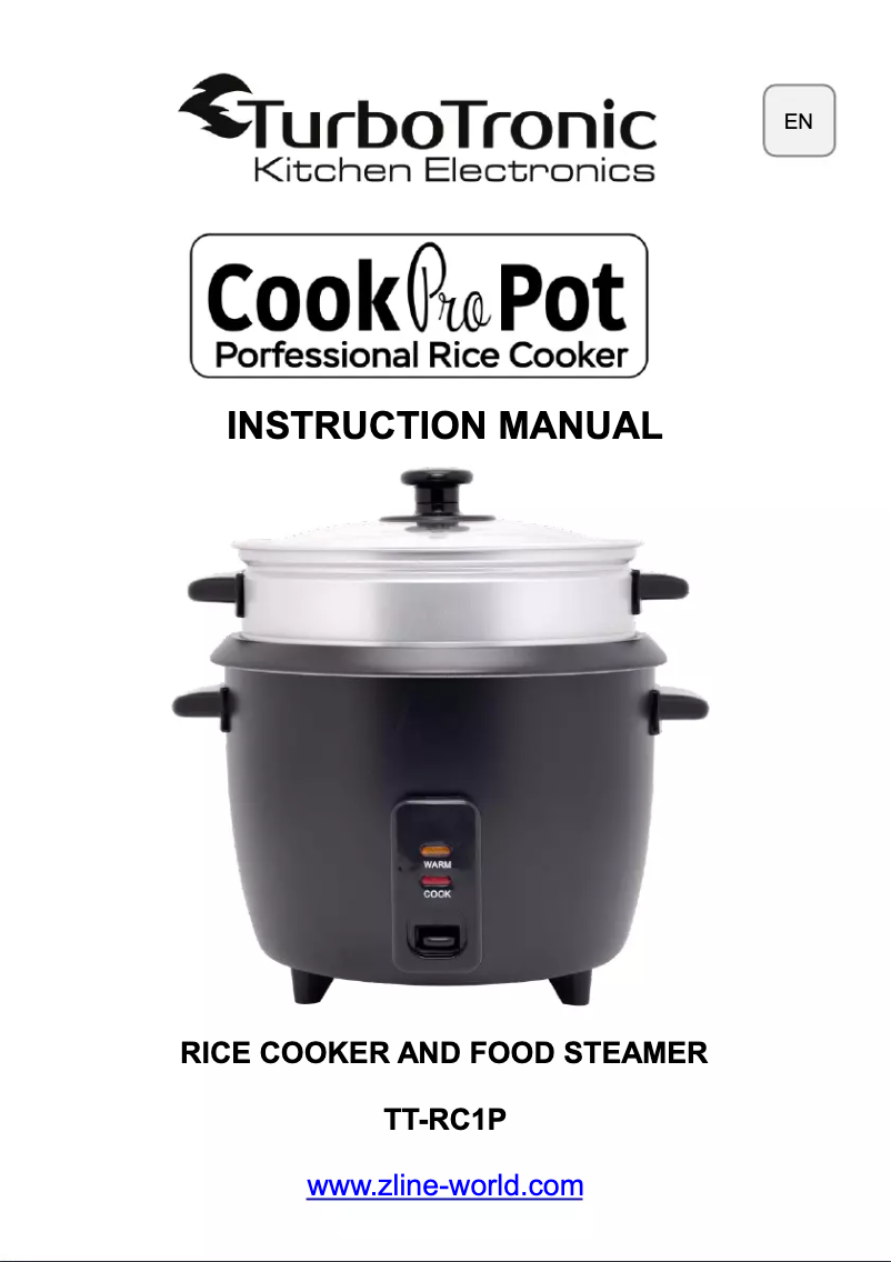 Page n°1 - Manuel utilisateur TurboTronic Cook Pro Pot TT-RC1P