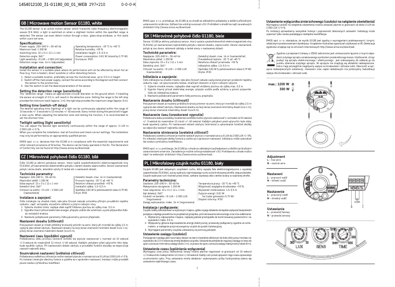 Image de la première page du manuel de l'appareil G1180