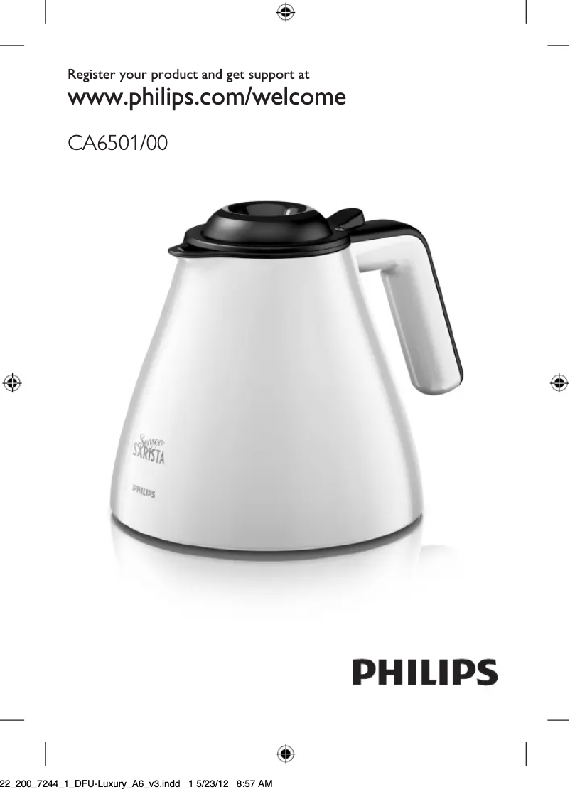 Page n°1 - Manuel utilisateur Philips CA6501