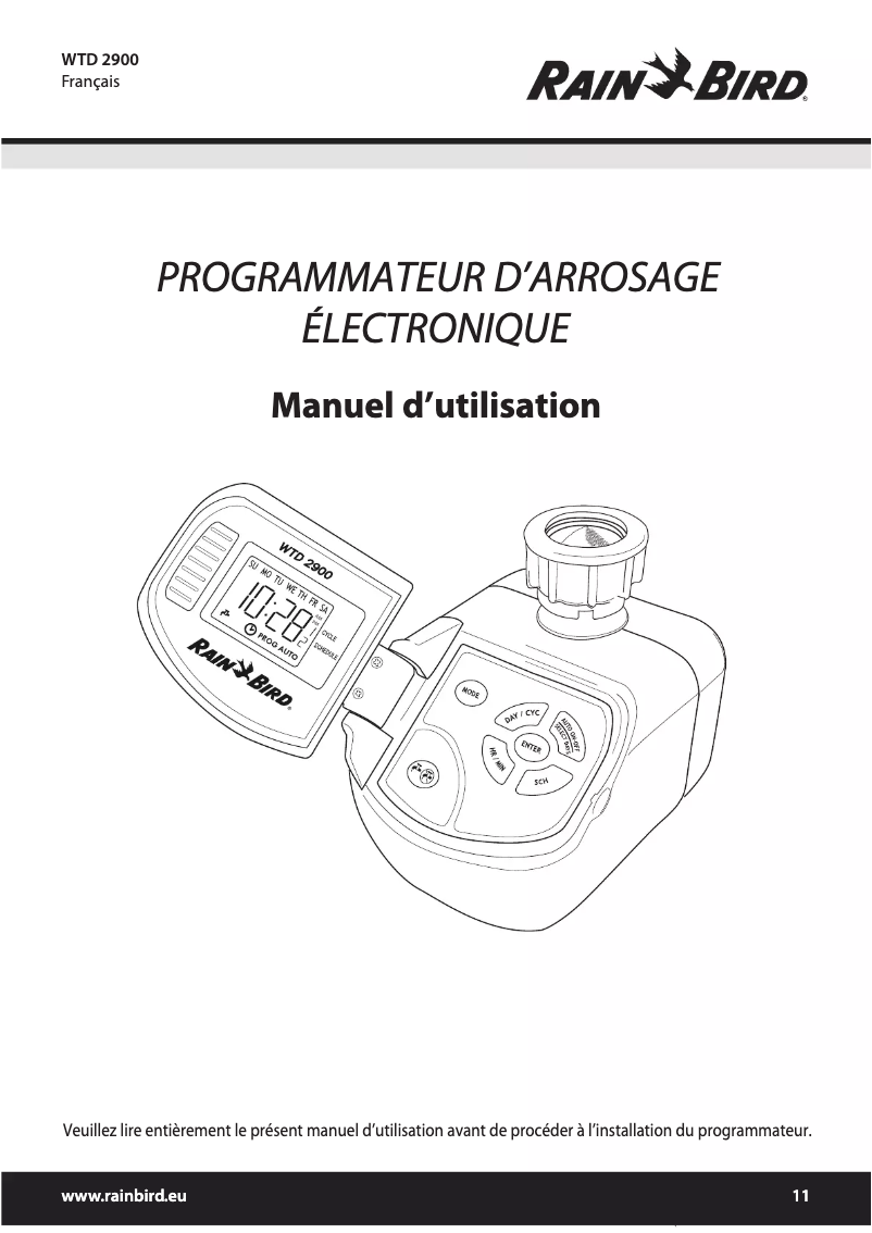 Image de la première page du manuel de l'appareil WTD 2900