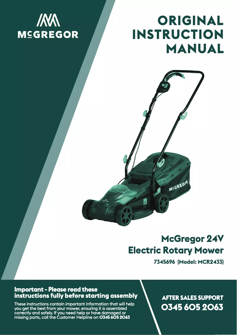 Page 1 de la notice Manuel utilisateur McGregor MCR2433