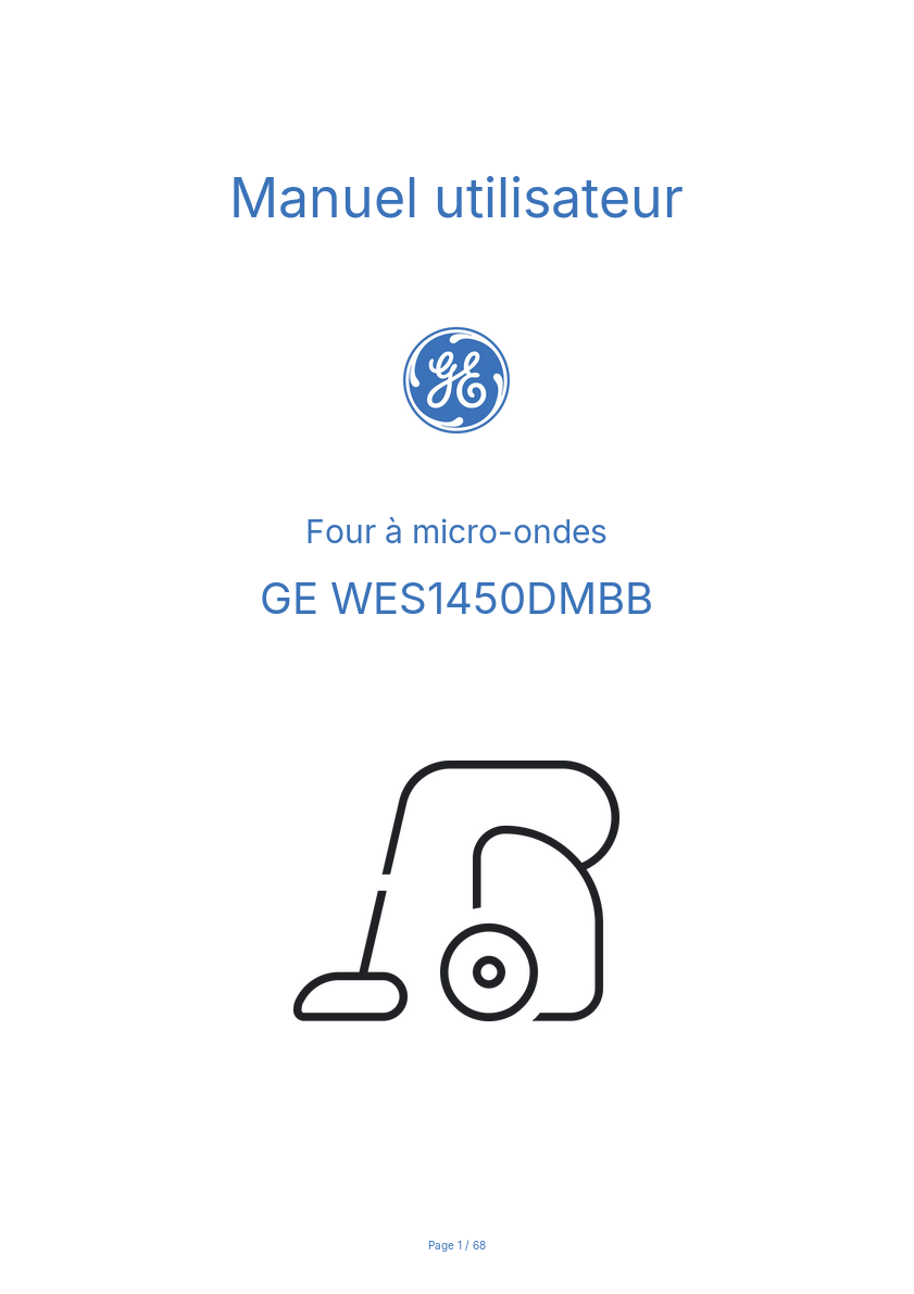Image de la première page du manuel de l'appareil WES1450DMBB