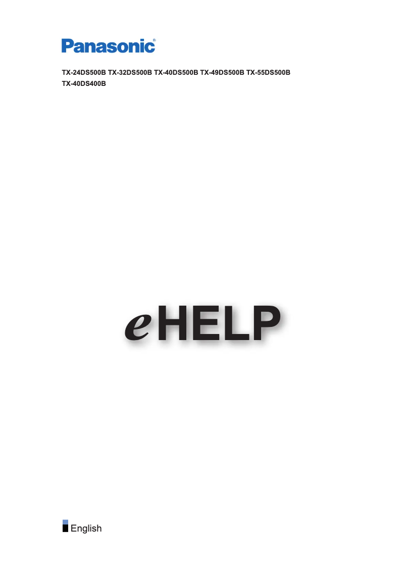 Image de la première page du manuel de l'appareil Viera TX-24DS500B