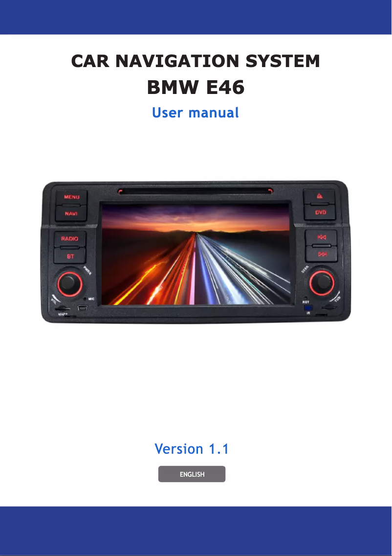 Image de la première page du manuel de l'appareil BMW E46