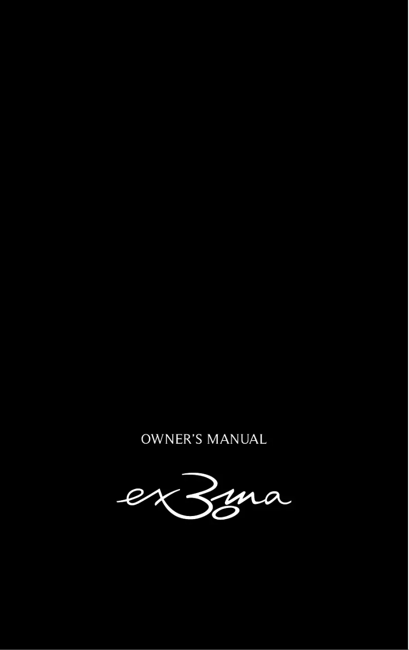 Page n°1 - Manuel utilisateur Sonus Faber EX3MA