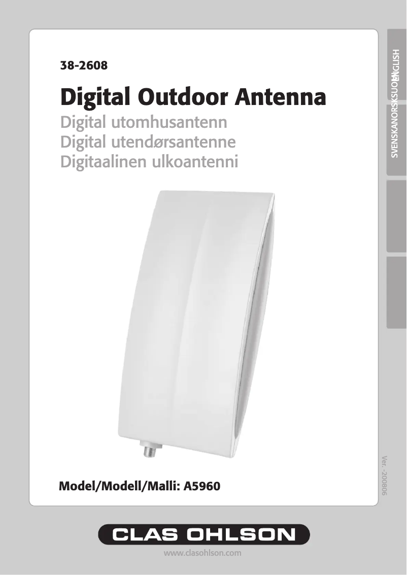 Page 1 de la notice Manuel utilisateur Clas Ohlson A5960