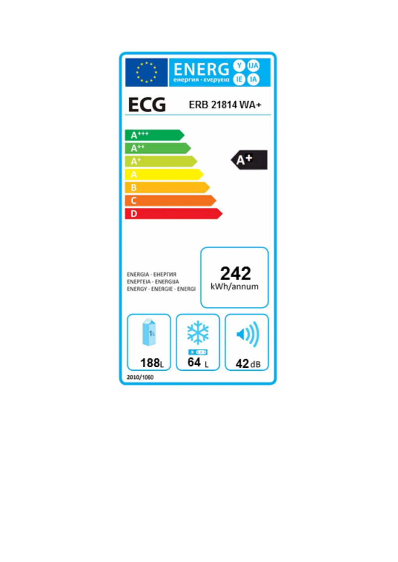 Page 1 de la notice Manuel utilisateur ECG ERB 21814 WA +