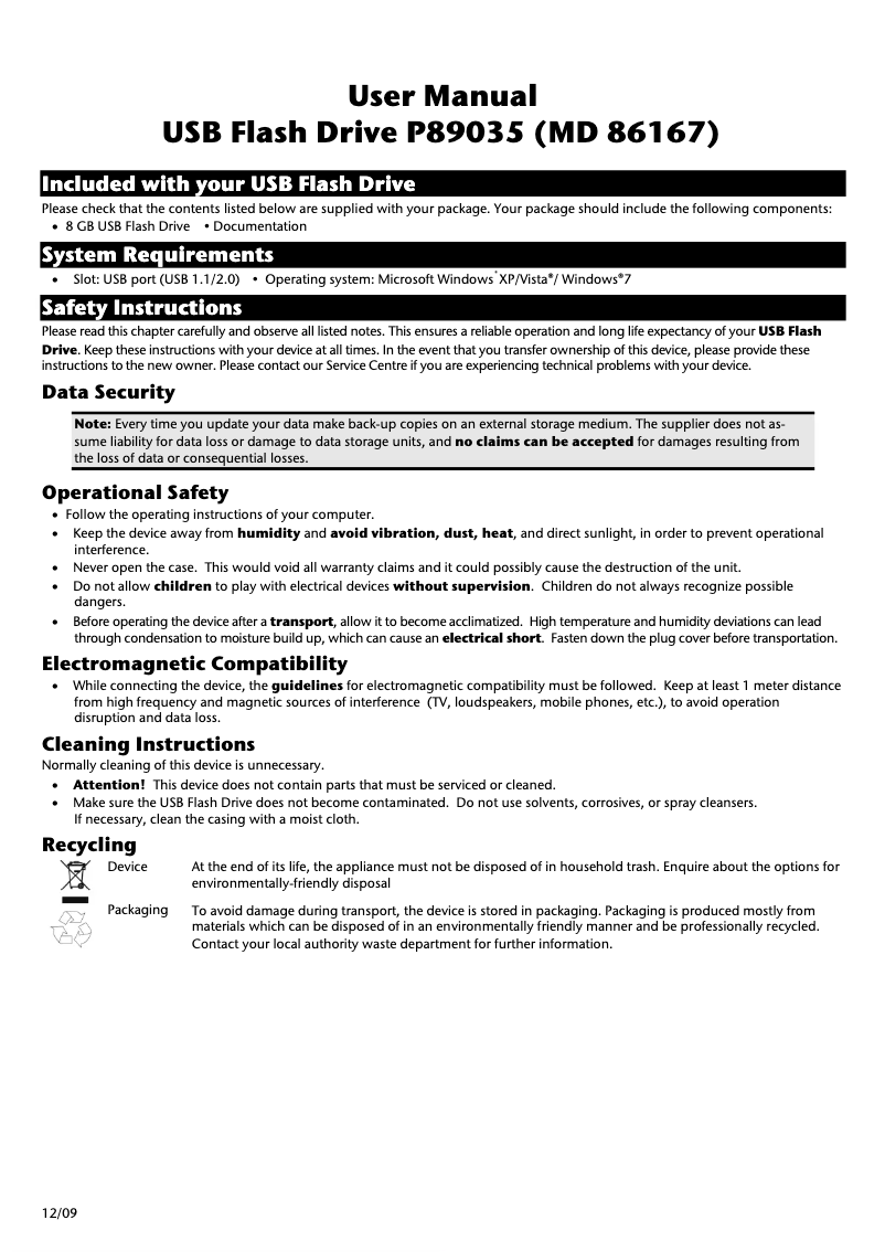Página 1 del manual Manual de usuario Medion LIFE P89035 (MD 86167)