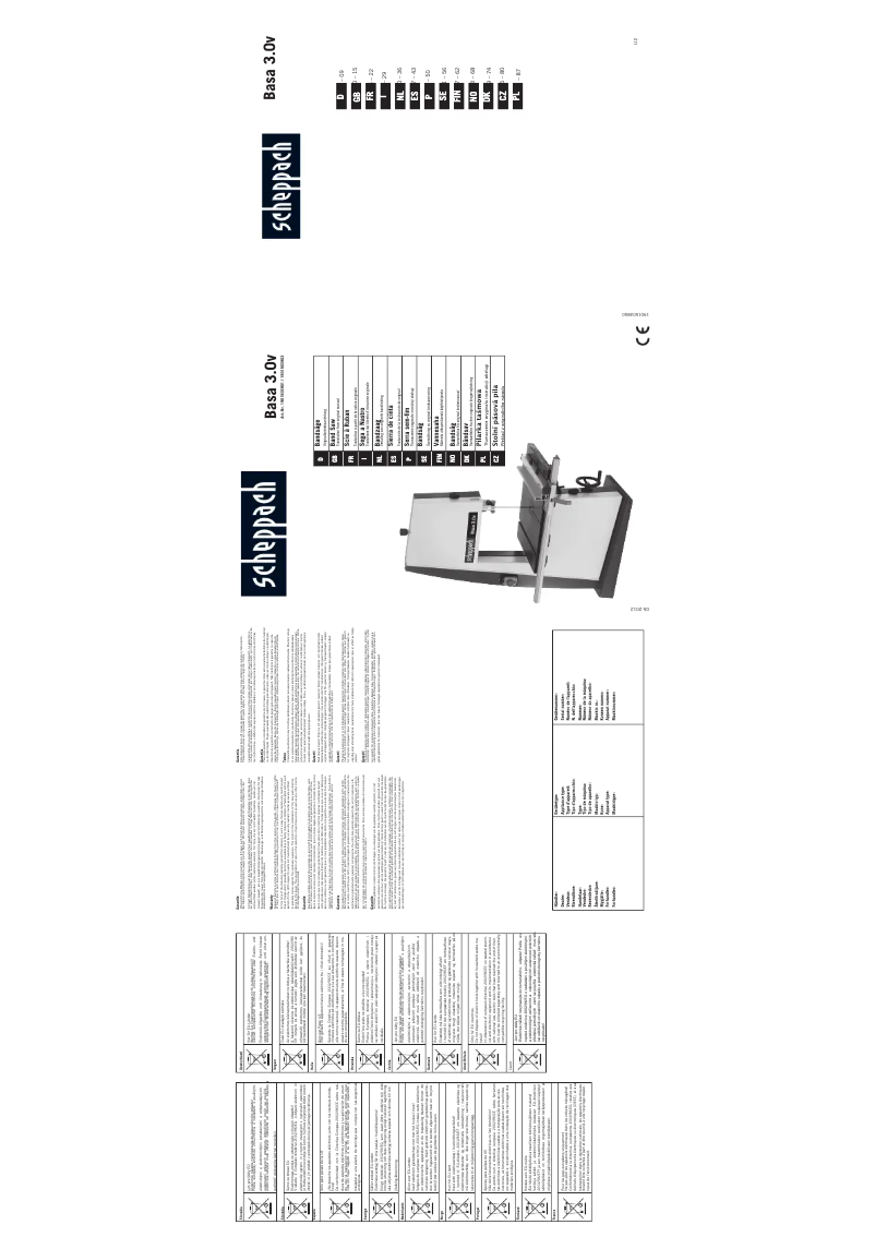 Page 1 de la notice Manuel utilisateur Scheppach Basa 3.0v