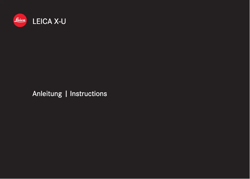 Image de la première page du manuel de l'appareil X-U