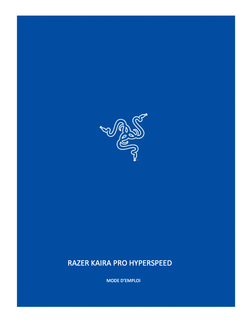 Image de la première page du manuel de l'appareil Kaira Pro HyperSpeed