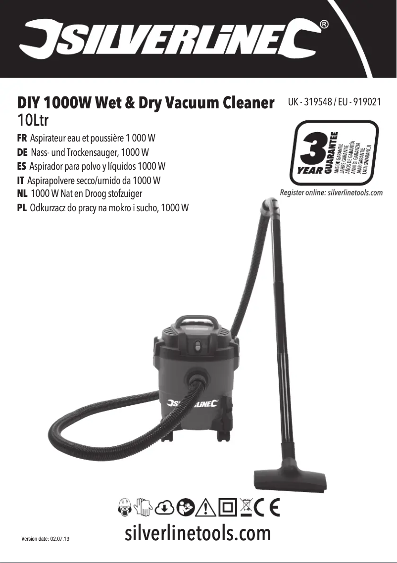 Page 1 de la notice Manuel utilisateur Silverline 319548