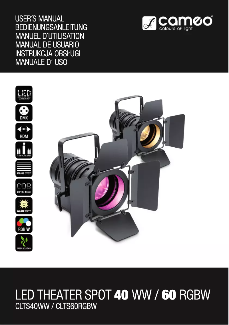 Image de la première page du manuel de l'appareil TS 60 LED Theater Spot