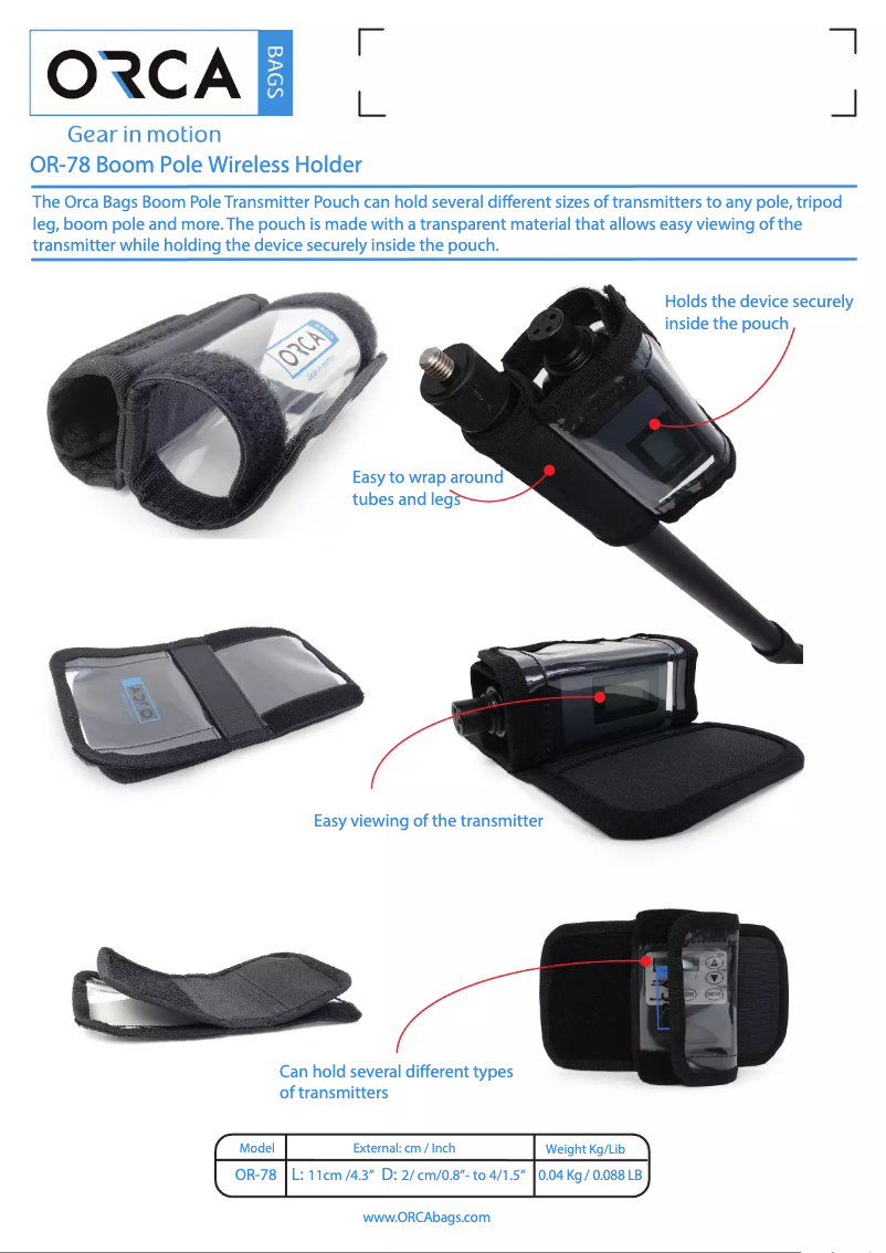 Page n°1 - Manuel utilisateur ORCA OR-78