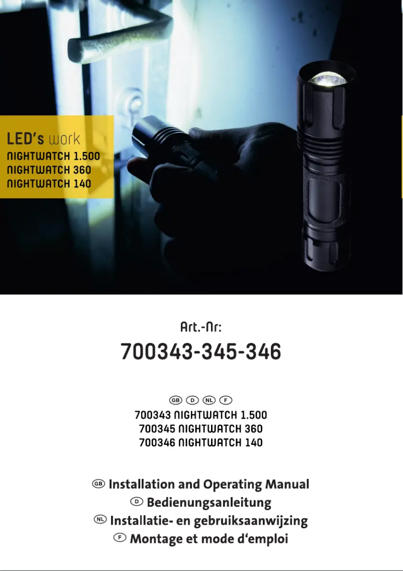 Page 1 de la notice Manuel utilisateur Shada Nightwatch 140