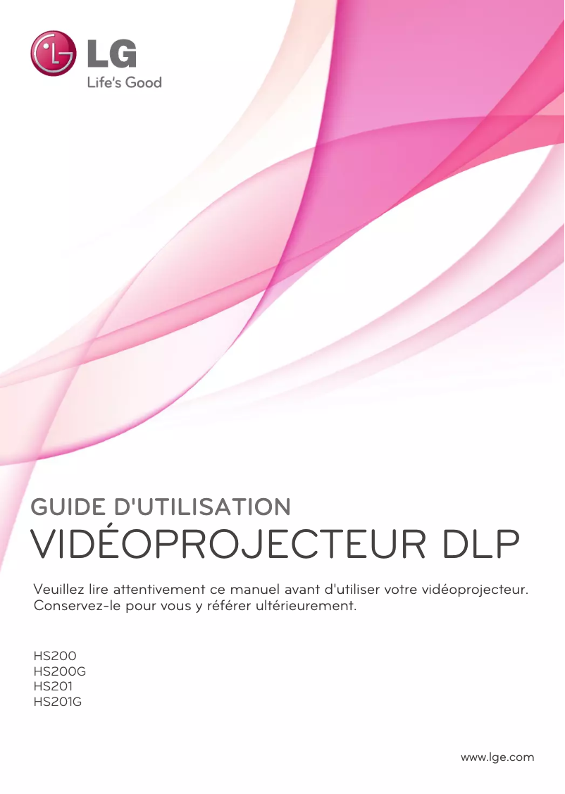 Page 1 de la notice Manuel utilisateur LG HS200