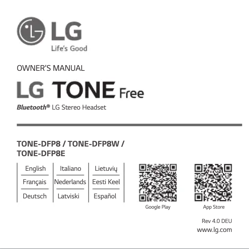 Page n°1 - Manuel utilisateur LG Tone Free DFP8