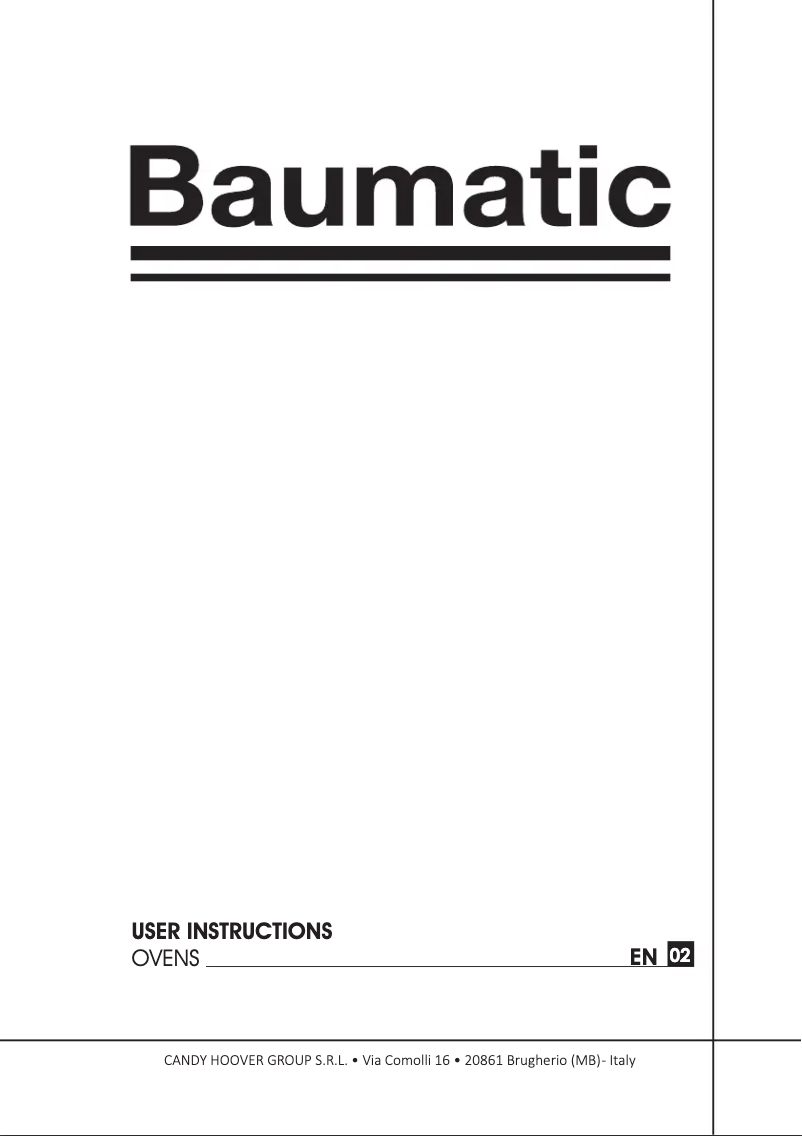 Page 1 de la notice Manuel utilisateur Baumatic BOFMU604B
