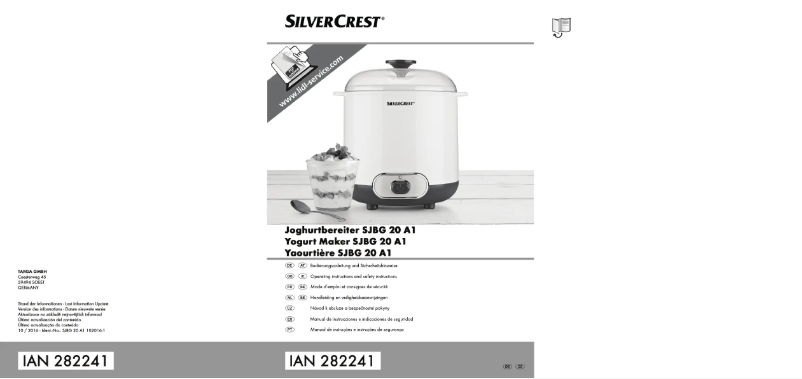 Page 1 de la notice Manuel utilisateur SilverCrest SJBG 20 A1