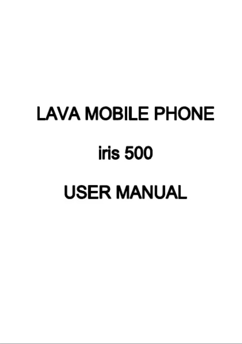 Page n°1 - Manuel utilisateur Lava Iris 500