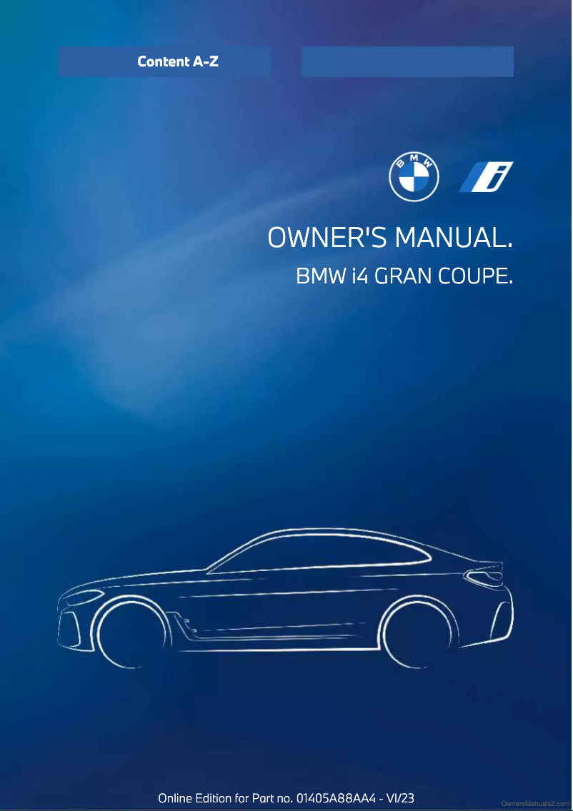 Page 1 de la notice Manuel utilisateur BMW i4 Grand Coupe (2024)