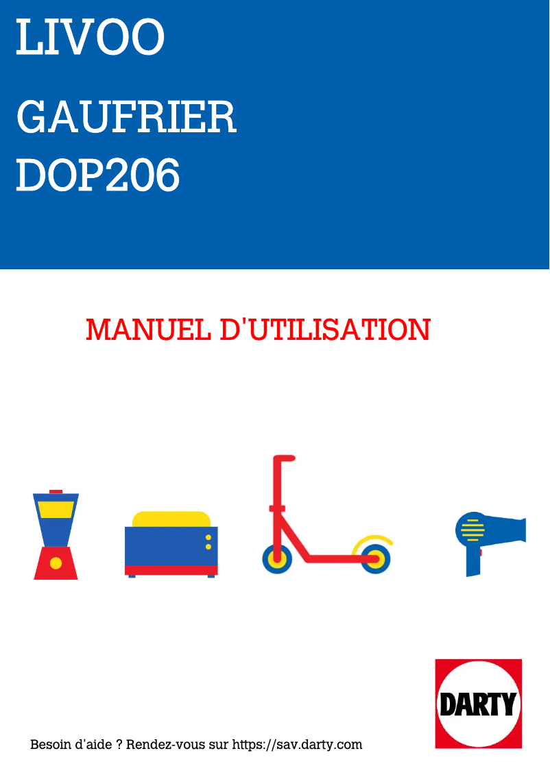 Page n°1 - Manuel utilisateur Livoo DOP206