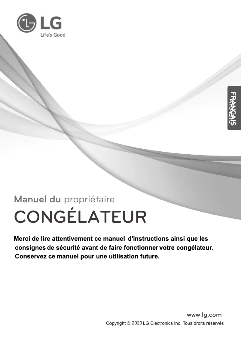 Page 1 de la notice Manuel utilisateur LG GR-304SL