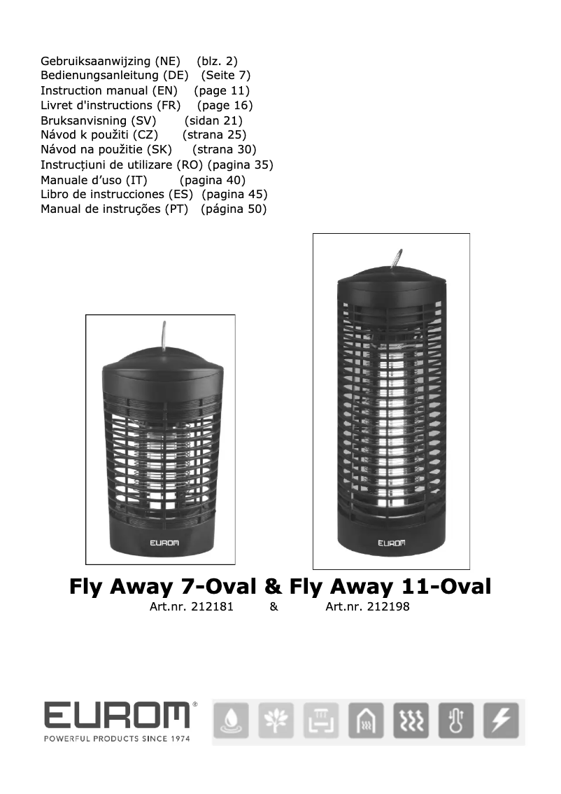 Image de la première page du manuel de l'appareil Fly Away 7-Oval