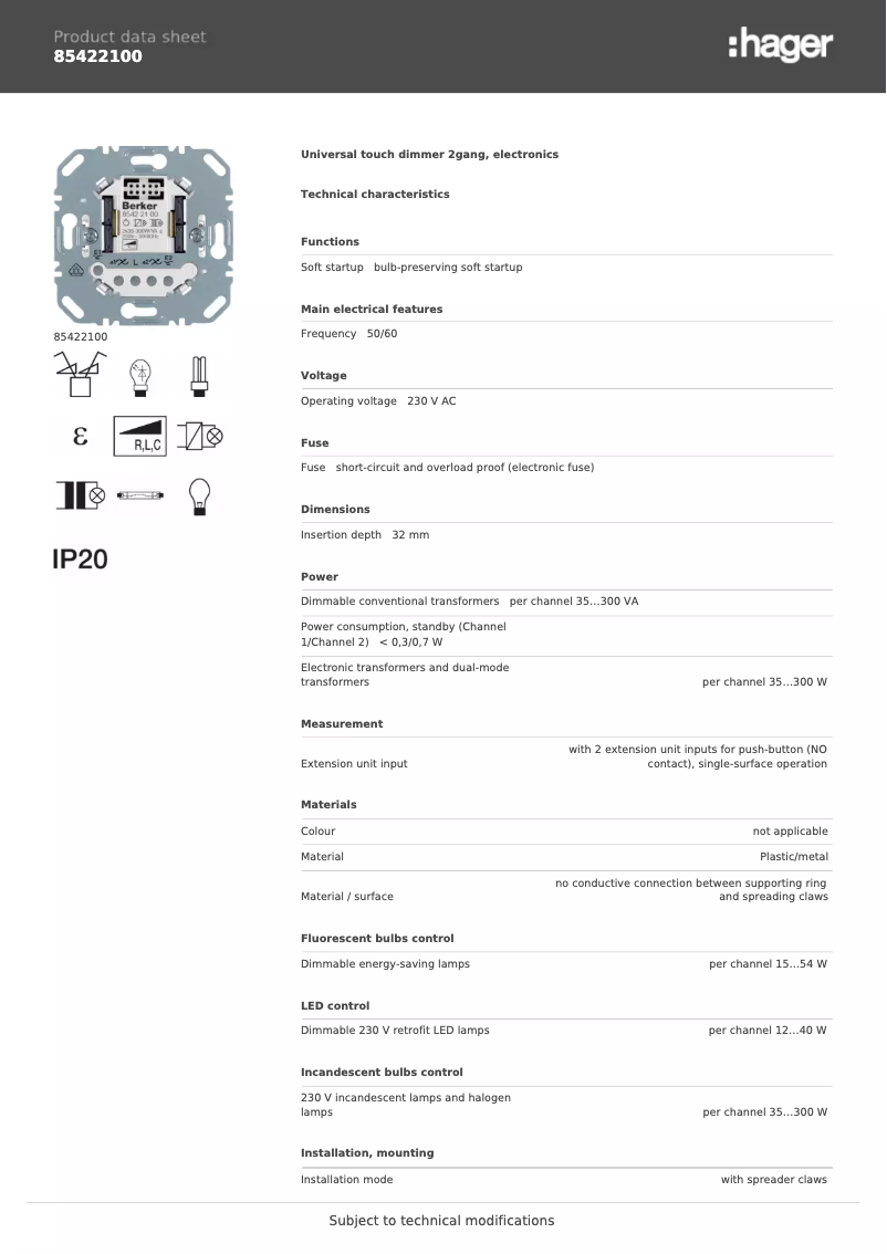 Image de la première page du manuel de l'appareil 85422100